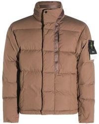 Stone Island - Zip & Button Front Utility Jacket With Side & Internal Pockets - Lyst