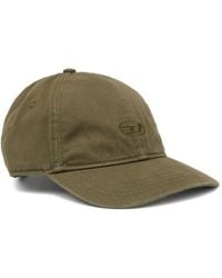 DIESEL - Washed Cotton Twill Baseball Hat With Embroidered Logo - Lyst