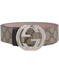 Gucci - Belt With Interlocking G Buckle, Size 100 - Lyst