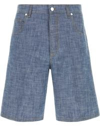 Fendi - Light Chambray Bermuda Shorts - Lyst