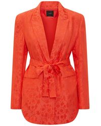 Pinko - Chic Belted Blazer Jacket - Lyst