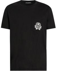 Dolce & Gabbana - Dolce & Gabbana T-Shirt With Embroidery - Lyst