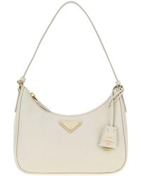 Prada - Chalk Leather Re-Edition 2005 Shoulder Bag - Lyst
