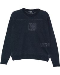 Max Mara - Straight Fit Crew-Neck Sweater With Embossed Logo On Elbows - Lyst