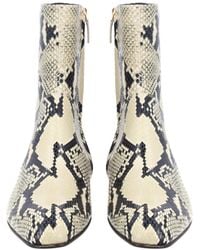 KHAITE - Colt Snake-Effect Leather Ankle Boots - Lyst