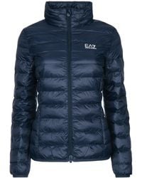 EA7 - E. A.7 Quilted Bomber Jacket With Polyamide Shell - Lyst