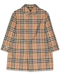 Burberry - Kids Checked Single-Breasted Coat - Lyst