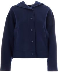 Max Mara - Hooded Wool Blend Button-Front Jacket - Lyst