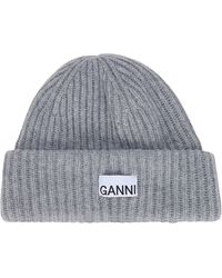Ganni - Hat Mixed Wool - Lyst