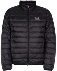 EA7 - E. A.7 Lightweight Quilted Down Jacket With Elastic Hem - Lyst