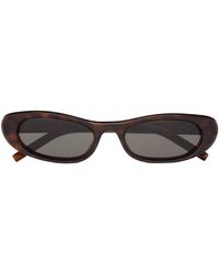 Saint Laurent - Cat-Eye Sunglasses With Cushion Frame And Elongated Injected Design, Nylon Lenses (53 Mm) - Lyst