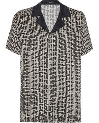 Balmain - Shirt With Monogrammed Print - Lyst