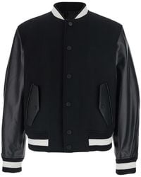 Givenchy - Jacket With Bi-Color Details And Patch On The Back - Lyst