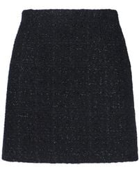 Tagliatore - Wool-Blend Mini Skirt With Cotton & Polyamide Construction - Lyst