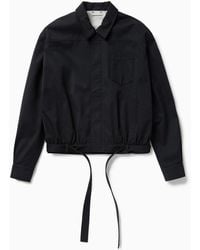 1989 STUDIO - Dark Short Trench Jacket - Lyst