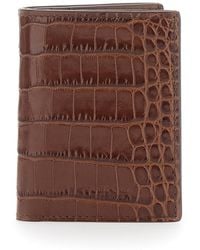Tom Ford - Folded Card Holder With Embossed Crocodile Effect - Lyst