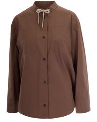 Max Mara - Elegant Button-Up Mini Shirt - Lyst