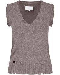 Maison Margiela - Distressed Knit Tank Top - Lyst