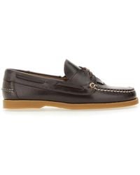 Hereu - Calf Leather Boat Moccasins - Lyst