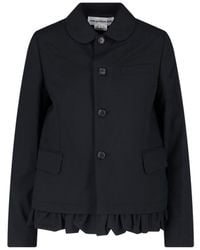 Comme des Garçons - Ruffled Trim Rounded Collar Jacket - Lyst