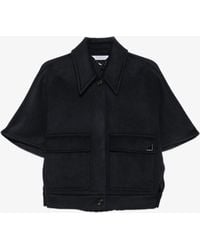 Max Mara - Pure Cashmere Double-Drape Cape With Shirt Collar, Patch Pockets & Elastic Waist - Lyst