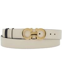 Ferragamo - Belt With Gancini Buckle With Logo Lettering - Lyst