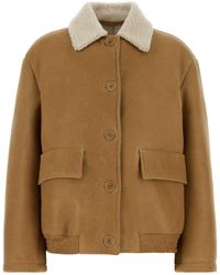 SANTORO - Shearling Leather Jacket - Lyst