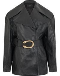 Gucci - Knotted Leather Jacket - Lyst