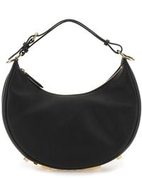 Fendi - Graphy Small Mini Leather Handbag With Zipper Closure - Lyst