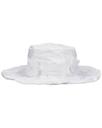 Scha - Floral Appliqué Wide-Brim Sun Hat - Lyst