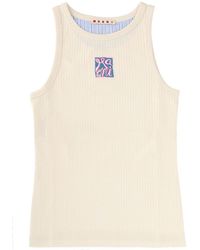 Marni - Tank Top With Logo - Lyst