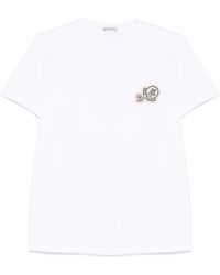 Moncler - Double Logo Patch Cotton T-Shirt - Lyst