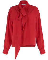 Prada - Silk Blouse Top - Lyst