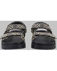 Tory Burch - Logo Jacquard Strap Sandals - Lyst