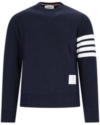 Thom Browne - 4-Bar Crew Neck Sweatshirt - Lyst
