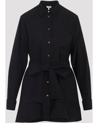 Loewe - Cotton Belted Blouse - Lyst