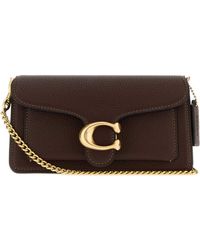 COACH - Polished Pebbled Leather Tabby Chain Crossbody 19 Mini Bag - Lyst