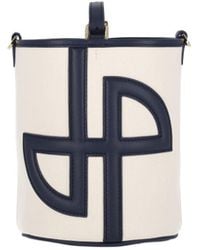 Patou - Light & Natural Calf Leather And Cotton Shoulder Bag - Lyst