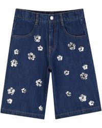 Marc Jacobs - Floral Embellished Mini Shorts With Pockets - Lyst