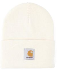 Carhartt - Logo Patch Ribbed Knit Beanie - Lyst