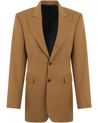 Celine - Elegant Double-Breasted Jacket With Diagonal Pattern - Lyst