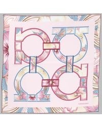 Ferragamo - Floral Print Silk Square Scarf 70 Cm X 70 Cm - Lyst