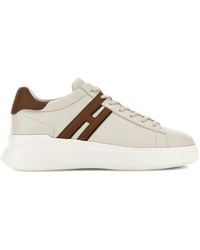 Hogan - H580 Exposed-Grained Leather Sneakers - Lyst