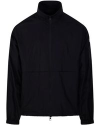 Moncler - High Collar Nylon Jacket With Zip Pockets For - Lyst