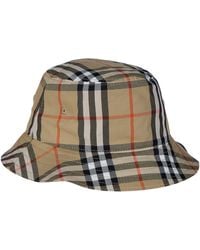 Burberry - Check Bucket Hat For Kids - Lyst
