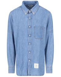 Thom Browne - Denim Button-Up Shirt - Lyst