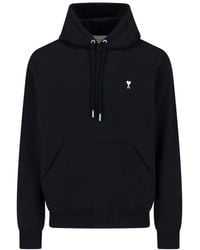 Ami Paris - Ami De Coeur Cotton Hoodie - Lyst