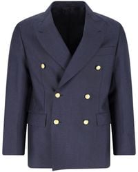 Kaptain Sunshine - Double-Breasted Wool Blend Blazer - Lyst