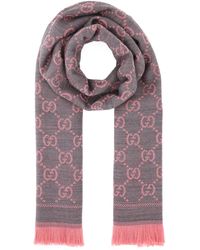 Gucci - Embroidered Wool Scarf - Lyst