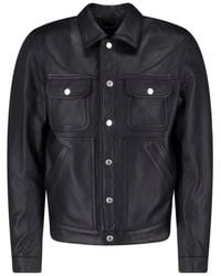 DSquared² - Sleek Leather Jacket With Structured Silhouette - Lyst